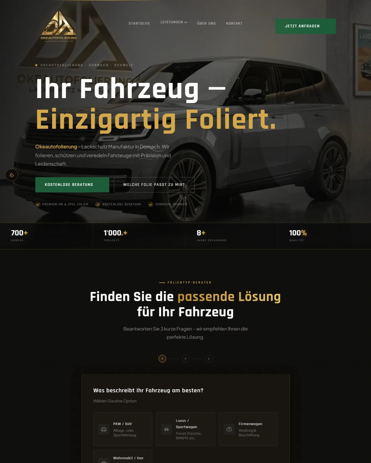 Okeautofolierung Dornach — Website Referenz für Autofolierung und Lackschutz von E-WOLA